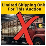 This Auction Has Limited Shipping