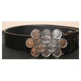 A Buffalo Nickels Pewter Belt Buckle