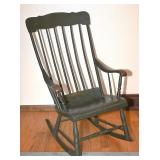 A Colonial Green Painted Rocker
