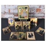 10 Silhouette Reverse Glass Plaques