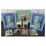 9 Silhouette Reverse Glass Plaques