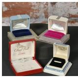 4 Vintage Ring Boxes