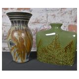 2 Pc Contemporary Art Pottery