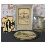 4 Vintage Decorative Plaques