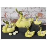 5 Hull Art Pottery Goose Planters