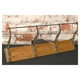 Victorian Oak & Iron Coat Rack