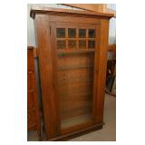 Mission Style Oak Bookcase Divider