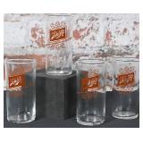 4 Enameled Schlitz Glasses