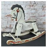 A Folk Art Wood Rocking Horse