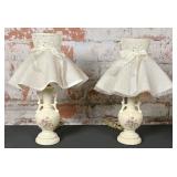 Pair Of Vintage Boudoir Lamps.