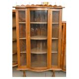 Curved Glass Oak Corner China