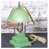 Green Depression (Uranium) Glass Table Lamp