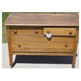 Oak 3 Drawer Chest