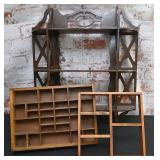 3 Wood Wall Curios