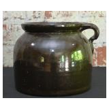 Antique Stoneware Bean Pot