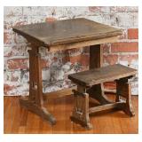 Arts & Crafts Oak Childs Desk