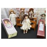 5 Vintage Collectors Dolls