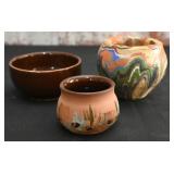 3 Pc Art Pottery