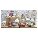 16Pc Assorted Porcelain & Glass