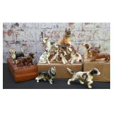 12 Porcelain Dogs Figures