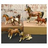 6 Vintage Porcelain Horse Figures