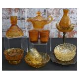 12 Pc Vintage Pattern Glass