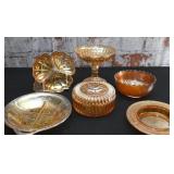 6Pc Carnival Glass