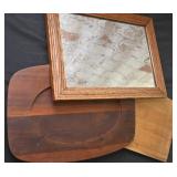 Mirror & Wood Trays