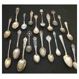 18 Souvenir Spoons