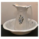 Ceramic Pitcher & Wash Bowl