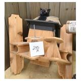 Bat House & Squirrel Feeders.