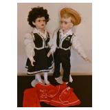 Pair of Porcelain Dolls
