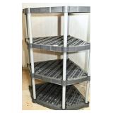 Rubbermaid Corner Shelf Unit.