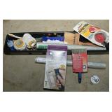 Assorted paint and wall paper supplies