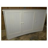 White three door modern tv credenza