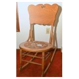 Needlepoint Seat Sewing Rocker