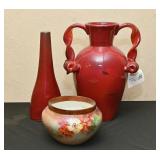 3 Pc Art Pottery & Porcelain