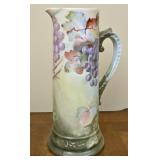 A Limoges Artist-Decorated Porcelain Pitcher