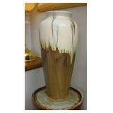 An Art Pottery Vase-Shaped Fountain