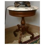 A Victorian-style Marbled Top Stand