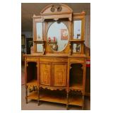 A Victorian Walnut Etegere