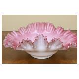 A Victorian Cased Class Bride's Bowl