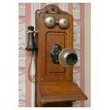 A Kellog Oak Wall Phone