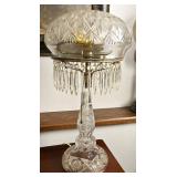 An American Brilliant-Cut Glass Parlor Lamp
