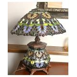 A Stained Art Glass Table Lamp