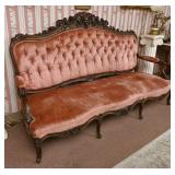 A Very Fine Victorian Carved Wanut Sofa