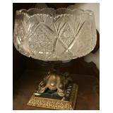 A Cut Glass Compote