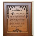 A Walnut Lord's Prayer Plaque