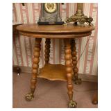 A Victorian Oak Parlor Table