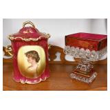 2 PC Porcelain and Glass